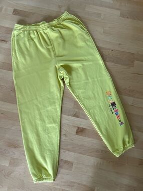 Daydreamer Neon Yellow 2XL Sweatpants with Side Logo